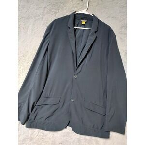 Eddie Bauer Blazer Mens T44 44 Tall Travex Blue Performance Stretch Unstructured